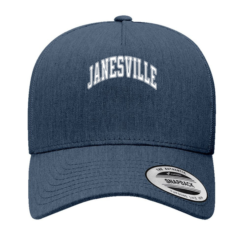 Janesville Wisconsin Wi Varsity Style White Text T Shirt Yupoong Trucker Cap by ormtbkluss | Artistshot