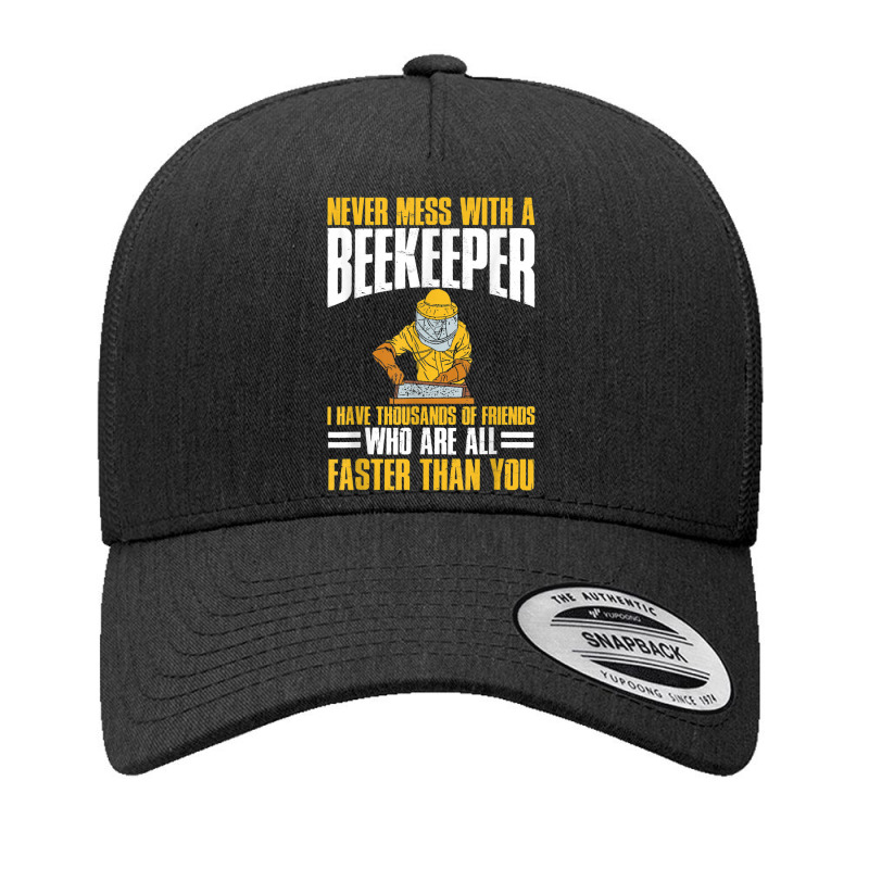 Mens Beekeeping Never Mess With A Beekeeper Honey Comb Apiarist T Shir Yupoong Trucker Cap by nyce | Artistshot