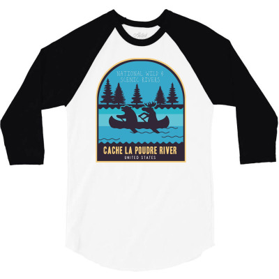Cache La Poudre National River In Usa 3/4 Sleeve Shirt Designed By Rozakgraphic