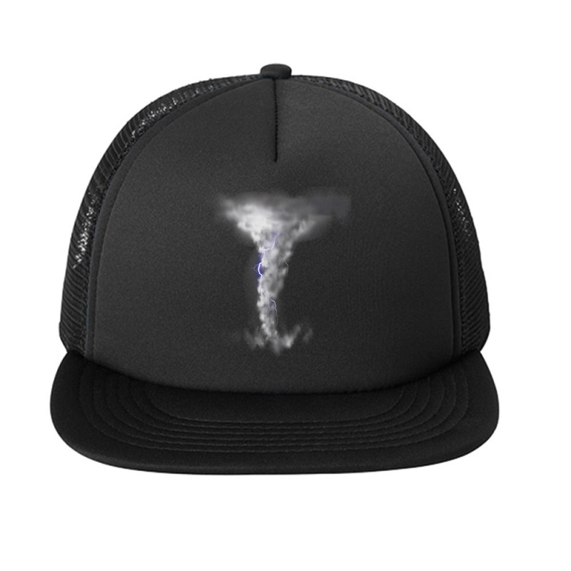 Tornado Hurricane Lightning Bolt Storm Cloud Strikes Sky Foam Snapback hat by DevynGiorgio | Artistshot