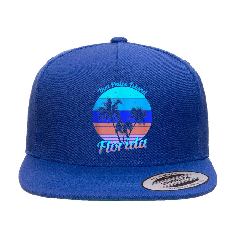 Don Pedro Island Florida Retro Tropical Palm Trees Vacation Tank Top 5 panel snapback cap by cm-arts | Artistshot