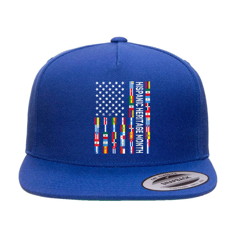 Latin American Flag Hispanic Heritage Month All Countries 5 panel snapback cap by SandraMarianela | Artistshot