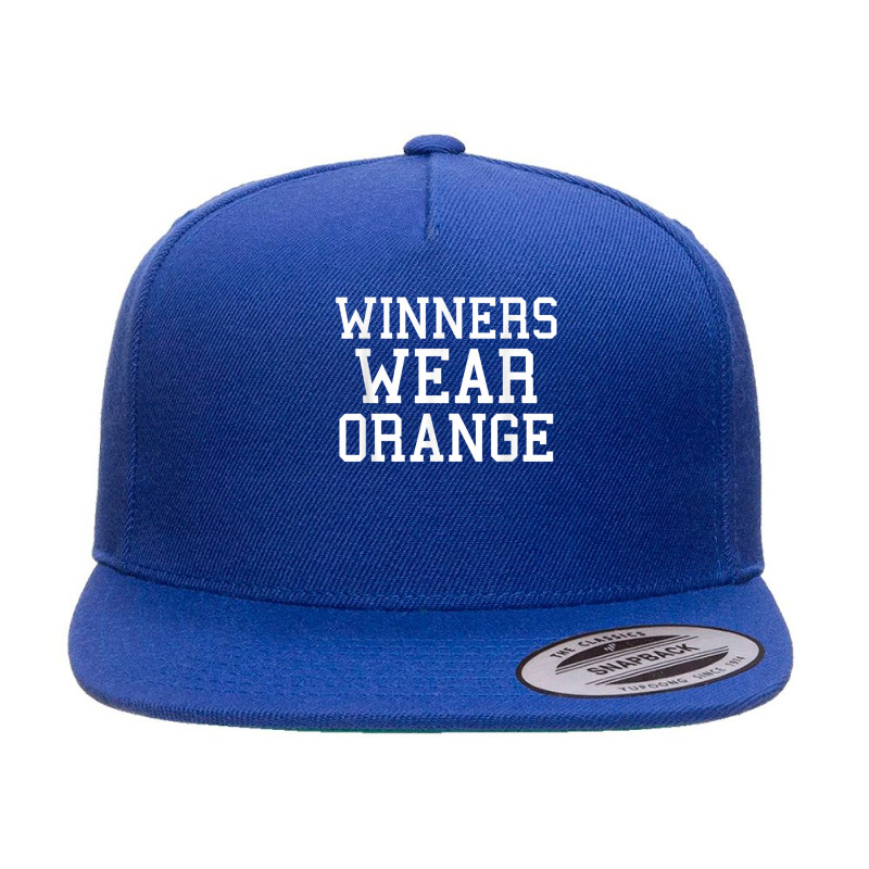 Winners Wear Orange Color War Camp Team Game Competition 5 panel snapback cap by StarActon | Artistshot