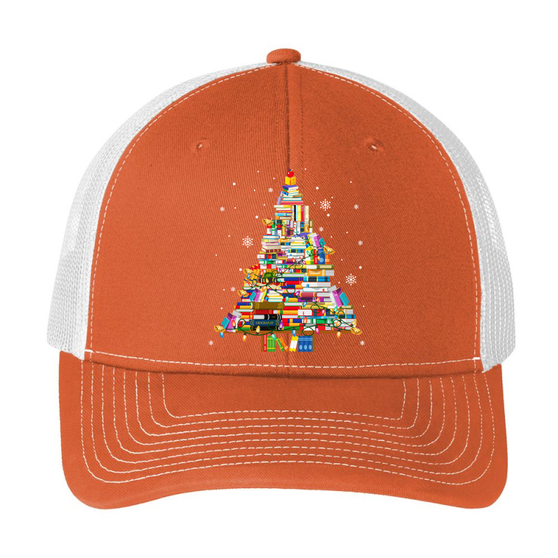 Christmas Library Tree Lights For Librarian And Book Lover Long Sleeve Pa Trucker Cap by cm-arts | Artistshot