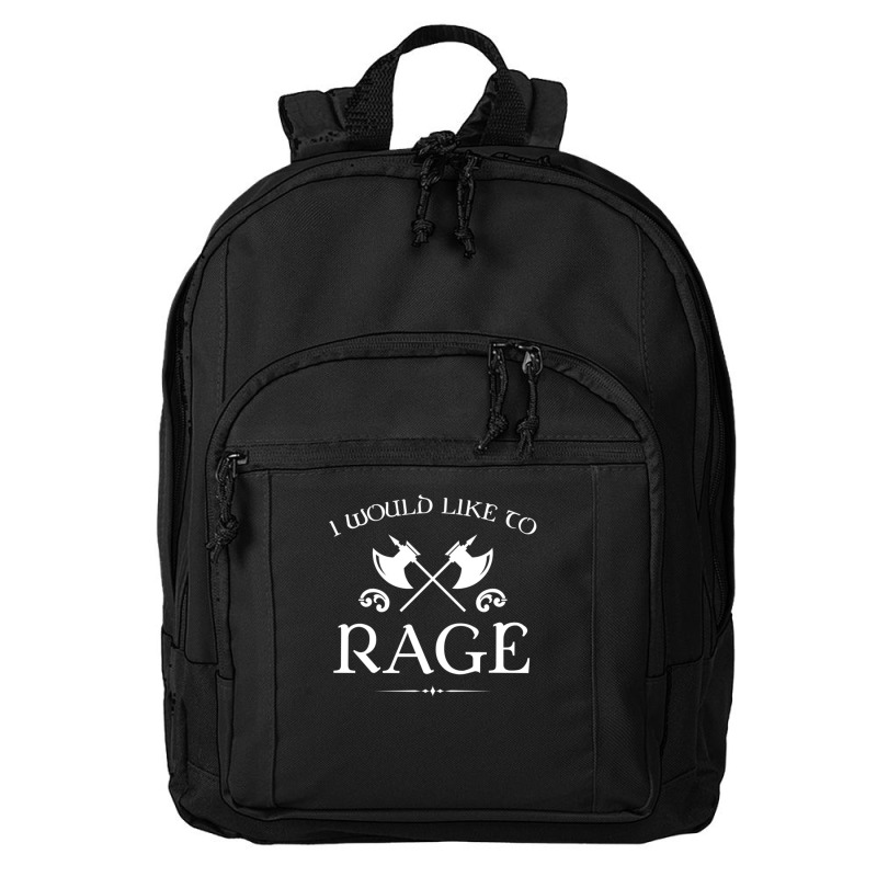 Barbarian - I Would Like To Rage Basic Backpack by cm-arts | Artistshot