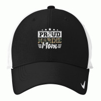 Proud Marine Military Veteran Mom Mama Mommy Mothers Day Nike Dri-fit Cap | Artistshot