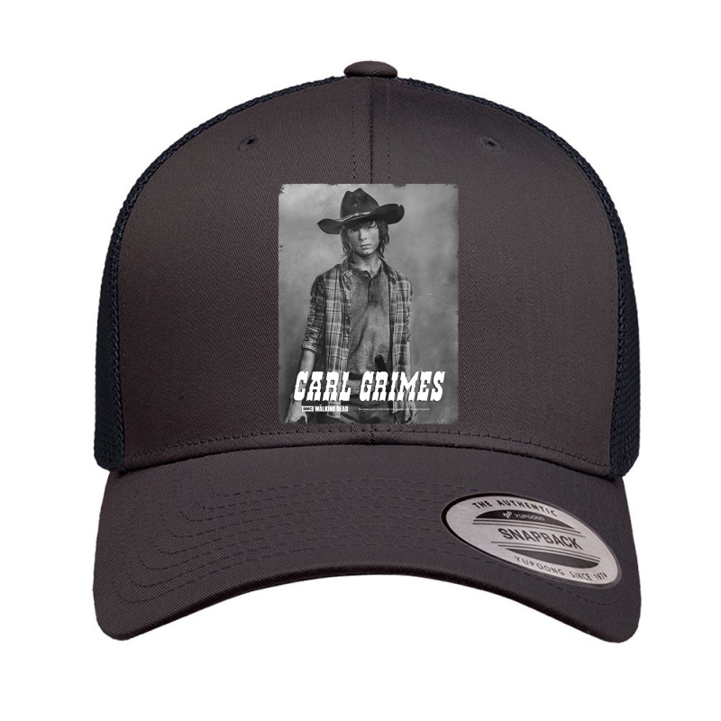 Limited Edition The Walking Dead Carl Silver Portrait (2) Retro Trucker Cap by femalesbaubles | Artistshot