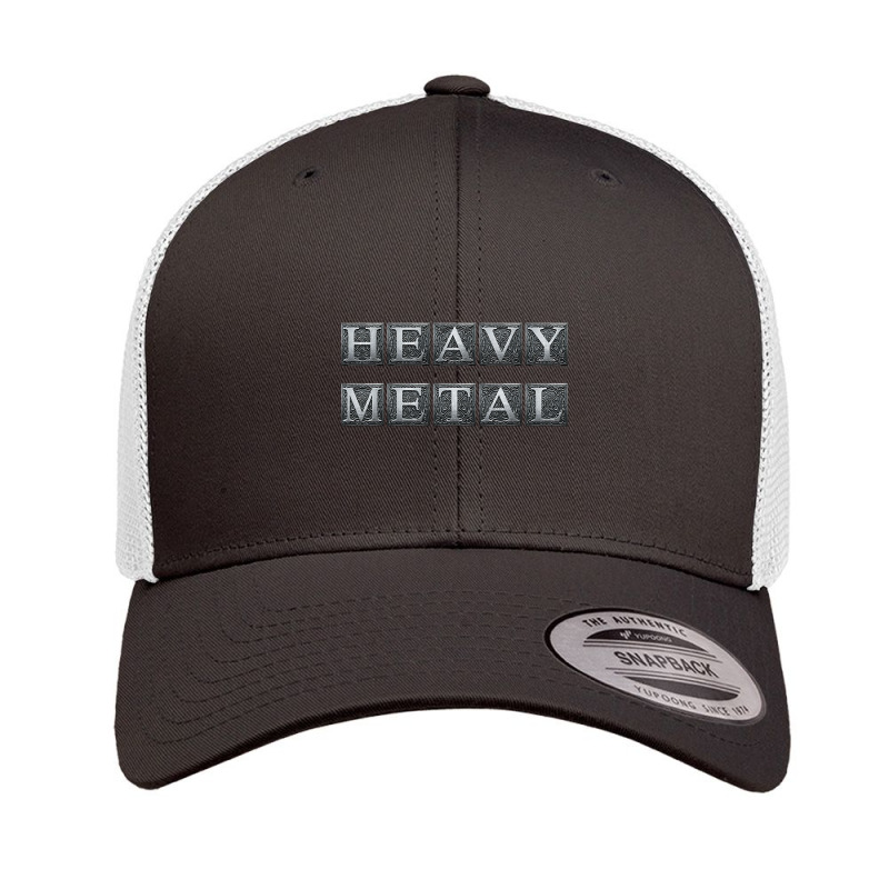 Trending Heavy Metal - Vintage Metal Blocks Decorated Text Retro Trucker Cap by Rios Arevalo | Artistshot