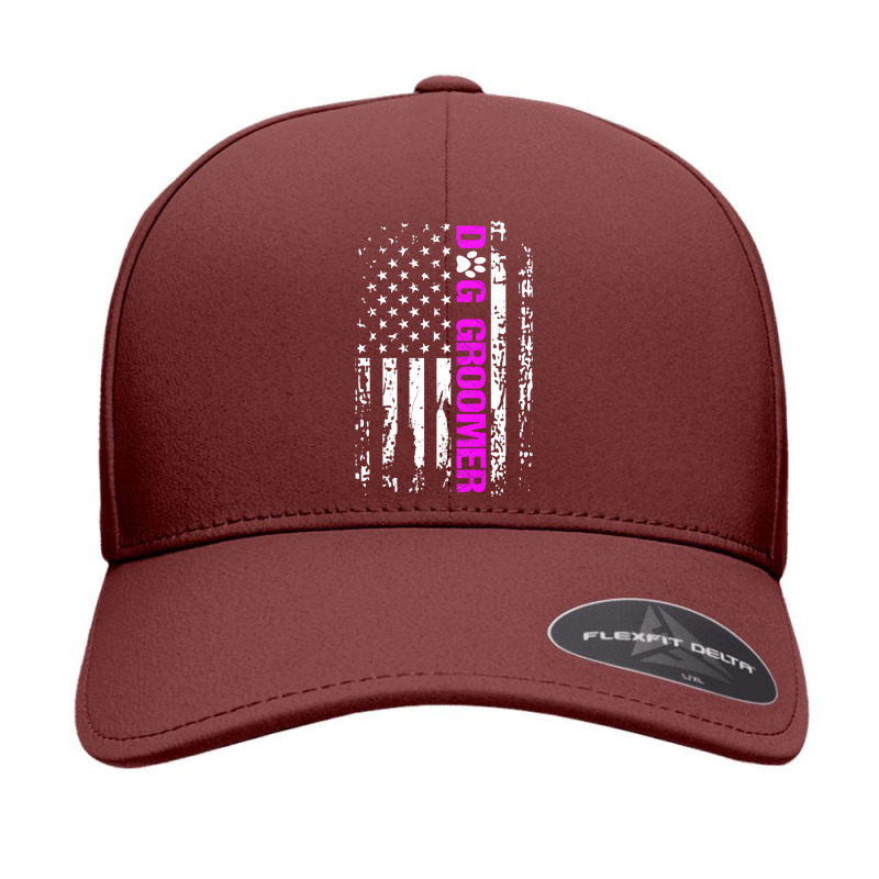 Dog Groomer  American Flag Patriotic Dog Groomer Gift Premium Seamless Cap by ScottArtist | Artistshot