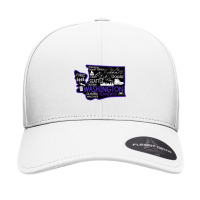 Washington Kennewick Cute Map Tacoma Forks Spokane Seamless Cap | Artistshot