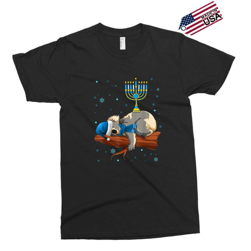 Sleeping Sloth Menorah Hanukkah Chanukah Animal Jewish Exclusive T-shirt | Artistshot