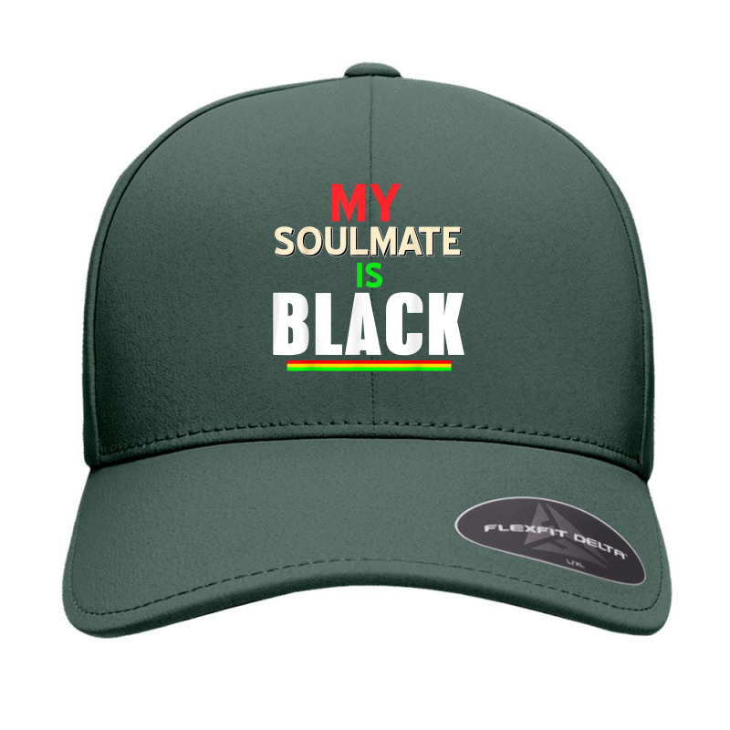 Cool Retro My Soulmate Is Black T Shirt Present T Shirt Seamless Cap by rennambka | Artistshot