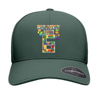 Cute 6th Birthday Gift 6 Years Old Block Building Boys Kids Seamless Cap | Artistshot