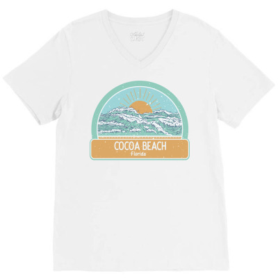 Cocoa Beach, Florida Usa V-neck Tee Designed By Rozakgraphic