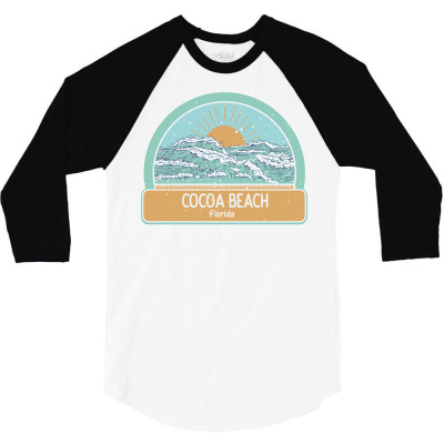 Cocoa Beach, Florida Usa 3/4 Sleeve Shirt Designed By Rozakgraphic