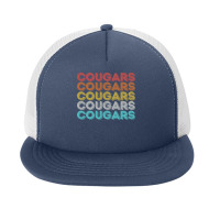 Vintage Retro Cougars Pullover Hoodie Foam Snapback Hat | Artistshot