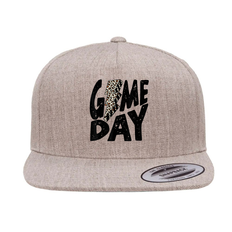 Game Day Game Day Leopard Lightning Bolt T Shirt 5 panel snapback cap by keishawnredner | Artistshot