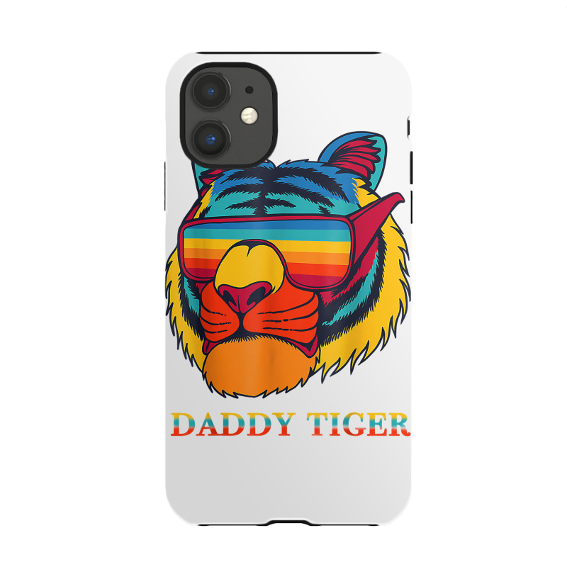 Daddy Tiger Sunglasses Vintage Colorful Tiger Lovers T Shirt Iphone 11 Case | Artistshot