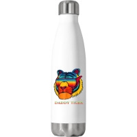 Daddy Tiger Sunglasses Vintage Colorful Tiger Lovers T Shirt Stainless Steel Water Bottle | Artistshot