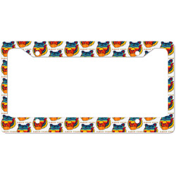 daddy tiger sunglasses vintage colorful tiger lovers t shirt License Plate Frame | Artistshot
