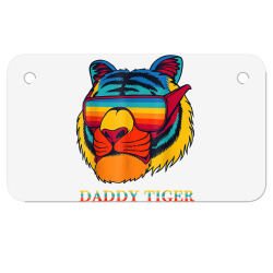 daddy tiger sunglasses vintage colorful tiger lovers t shirt Motorcycle License Plate | Artistshot