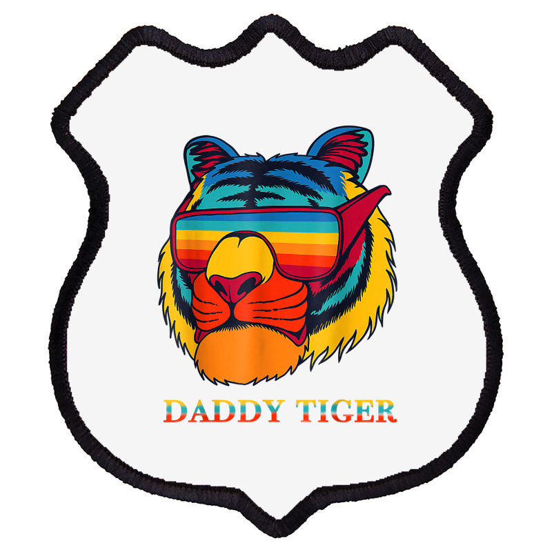 Daddy Tiger Sunglasses Vintage Colorful Tiger Lovers T Shirt Shield Patch | Artistshot