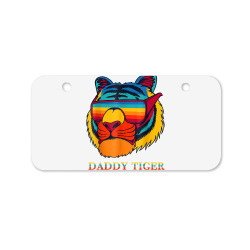 daddy tiger sunglasses vintage colorful tiger lovers t shirt Bicycle License Plate | Artistshot