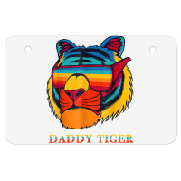 Daddy Tiger Sunglasses Vintage Colorful Tiger Lovers T Shirt Atv License Plate | Artistshot