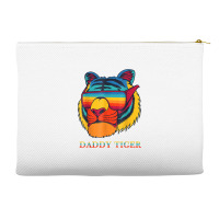 Daddy Tiger Sunglasses Vintage Colorful Tiger Lovers T Shirt Accessory Pouches | Artistshot