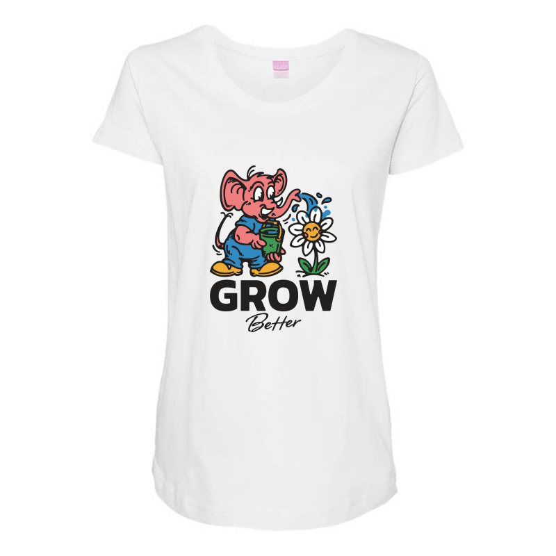 Grow Better Maternity Scoop Neck T-shirt by Jasetas | Artistshot