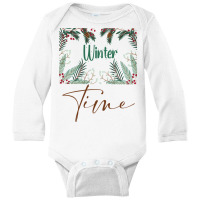 Winter Time Long Sleeve Baby Bodysuit | Artistshot