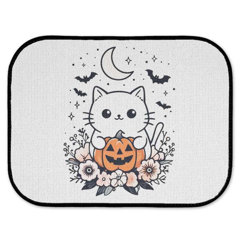 Pumpkin Cate Rear Car Mat by therever | Artistshot