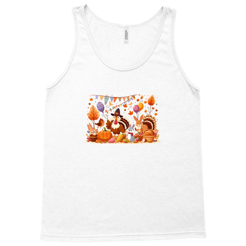 Animal Thanksgiving Tank Top by Z GALLERY ART | Artistshot