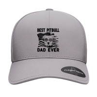 Hot Trend Best Pitbull Dad Ever Men American Flag 4th Of Seamless Cap | Artistshot