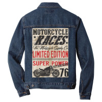 Motorcycle, Races, Limited Edition, Super Power Men Denim Jacket | Artistshot