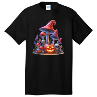 Mushroom Halloween Pumpkin Basic T-shirt | Artistshot