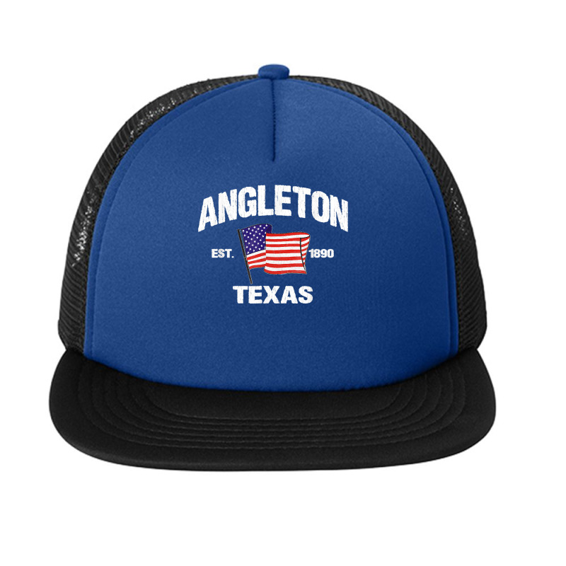 Angleton Texas Tx Usa Stars & Stripes Vintage Style Foam Snapback hat by JOSEPHDOMINICWILLIS | Artistshot