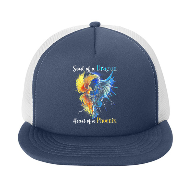 Soul Of A Dragon Heart Of A Phoenix Foam Snapback hat by LilyWillis | Artistshot