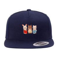 Sylvanian Families Bunny Squirrel And Cat 5 Panel Snapback Cap | Artistshot