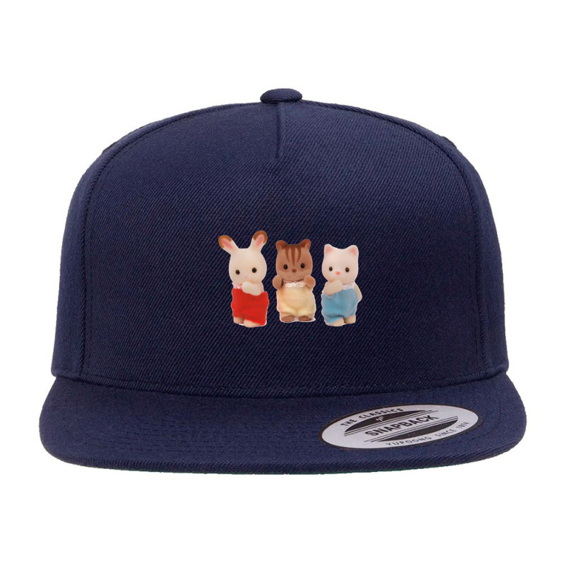 Sylvanian Families Bunny Squirrel And Cat 5 panel snapback cap by cm-arts | Artistshot