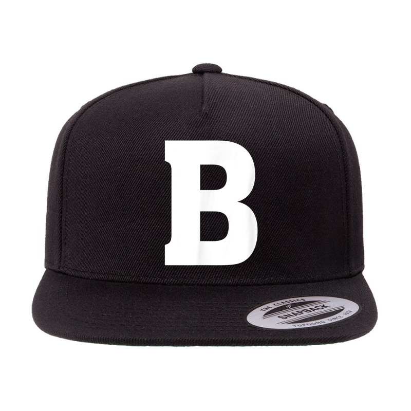 Letter B Capital Letter Alphabet 5 panel snapback cap by MillaLampman | Artistshot