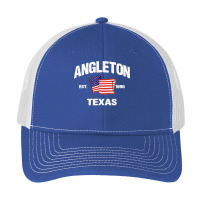 Angleton Texas Tx Usa Stars & Stripes Vintage Style Pa Trucker Cap | Artistshot