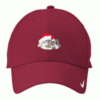 Cute Siberian Husky Puppy Santa Hat Image Christmas Cat Dog Premium T Nike Dri-fit Cap | Artistshot