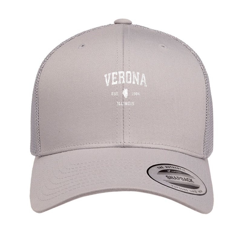 Verona Illinois Il Vintage Athletic Sports Design Retro Trucker Cap by kajmakgezimiy | Artistshot