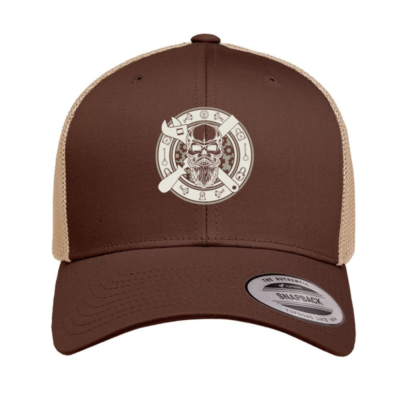 Crafting & Craft Profession - Skull Tradesman Locksmith Retro Trucker Cap by pelinratiank | Artistshot