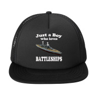 Boy Who Loves American Ww2 Battleship Uss California Bb 44 T Shirt Foam Snapback Hat | Artistshot