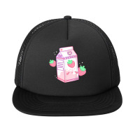 Strawberry Milk Shake Kawaii Anime Foam Snapback Hat | Artistshot