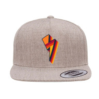 3d Colorful Lightning Bolt  Lightning Bolt 5 Panel Snapback Cap | Artistshot