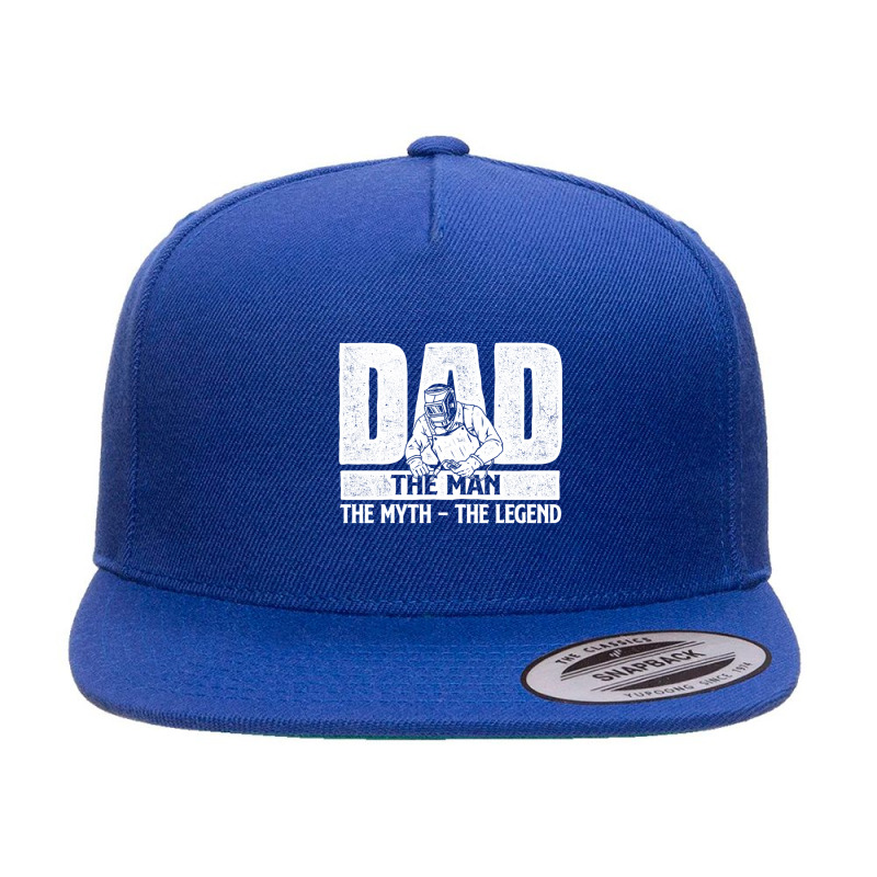 Dad Man Myth Legend   Welder Iron Worker Metalworking Weld Long Sleeve 5 panel snapback cap by cm-arts | Artistshot