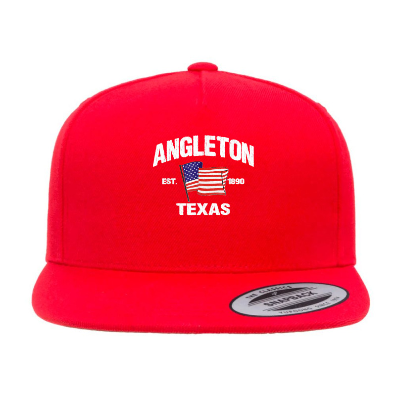 Angleton Texas Tx Usa Stars & Stripes Vintage Style 5 panel snapback cap by JOSEPHDOMINICWILLIS | Artistshot